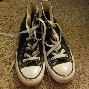 Black converse high tops W 5.5/M 3.5